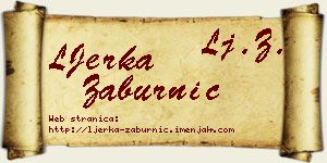 LJerka Zaburnić vizit kartica